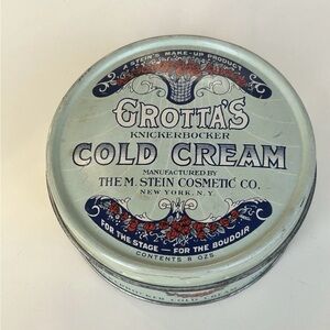 Antique Grottas Cold Cream Tin
